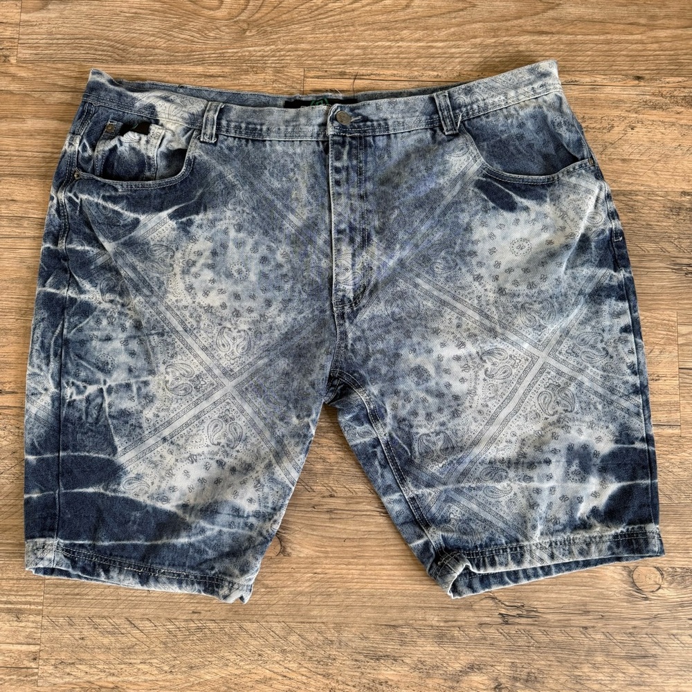 Vintage Y2K Switch Remarkable Jean Shorts Jorts 50‎ Paisley Grunge 90’s Hip Hop